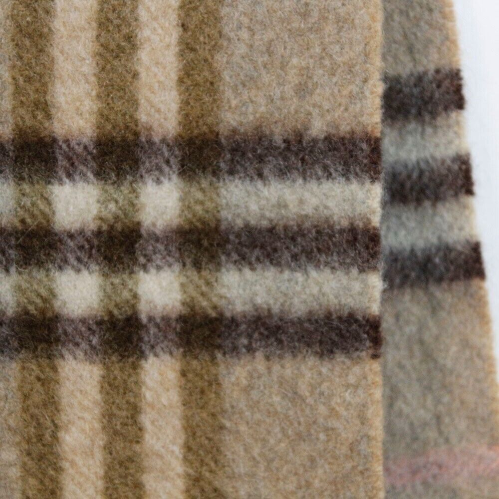Sciarpa Burberry 100% cashmere colore verde fantasia scozzese 196x31 cm
