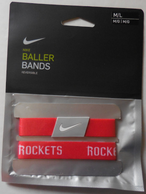 Nike Baler Bands NBA Houston Rockets Reversible M/L One Pair