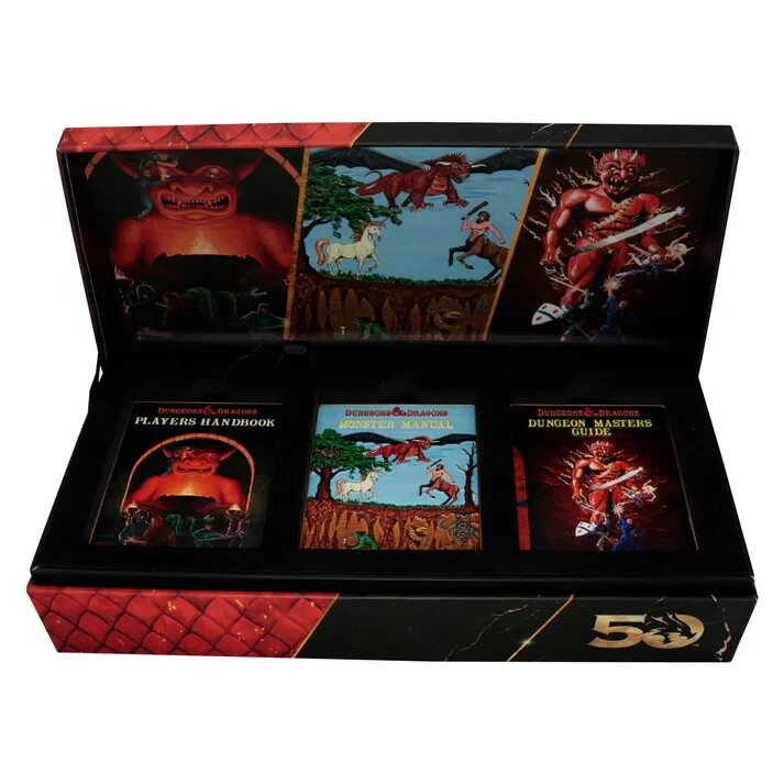 Dungeons & Dragons 50th Anniversary 1st Edition Book Cover Ingot Set Limited Edi
