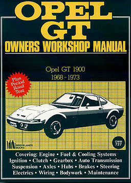 OPEL GT MANUAL SERVICE REPAIR SHOP 1968-1973 HAYNES AUTOBOOKS CHILTON BROOKLANDS