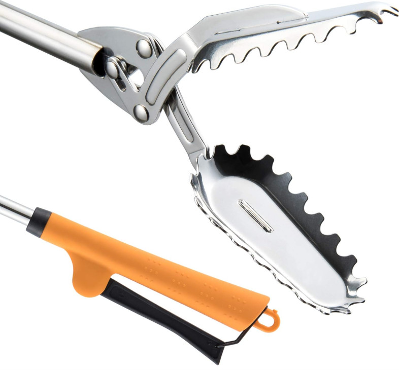 All Stainless Steel Grabber Reacher Pickup Tool Heavy Duty Trash Picker Log BBQ