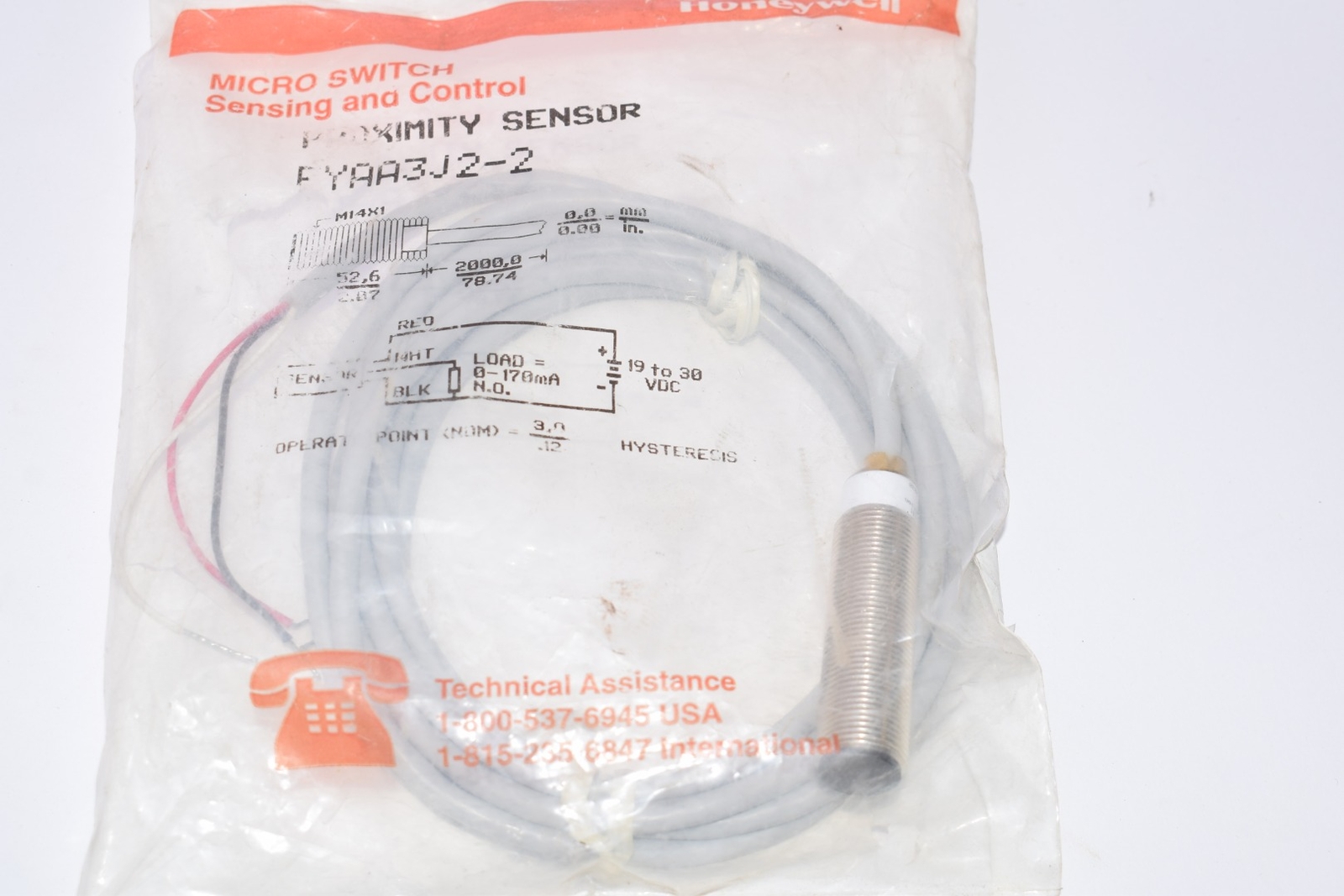 NEW HoneyWell Part: FYAA3J2-2 Proximity Sensor