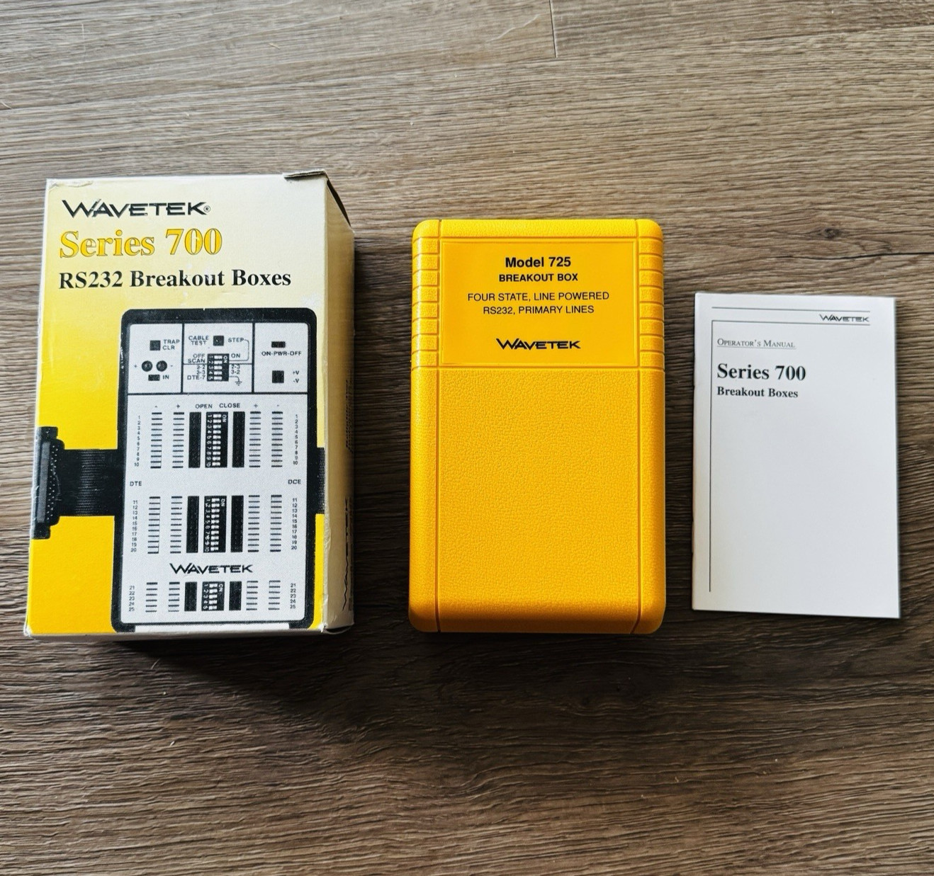 Wavetek Model 725 Breakout Box RS232 Untested Four State Line Powered W Manual