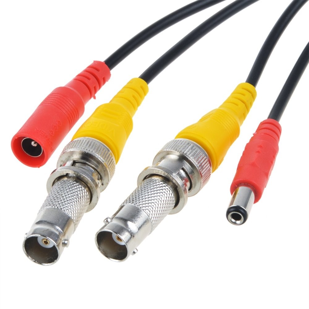 Flashmen 2-Pack 25ft HD Video Power Security Camera Cables 100 feet, Black