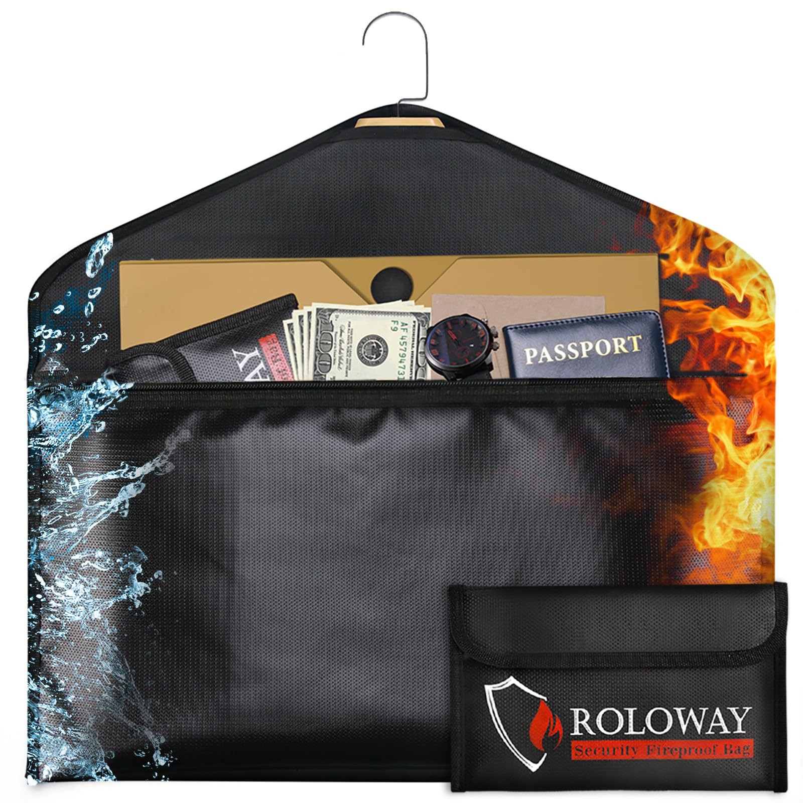 ROLOWAY Hanger Diversion Fireproof Safe with Small Fireproof Bag - Hidden Safe C