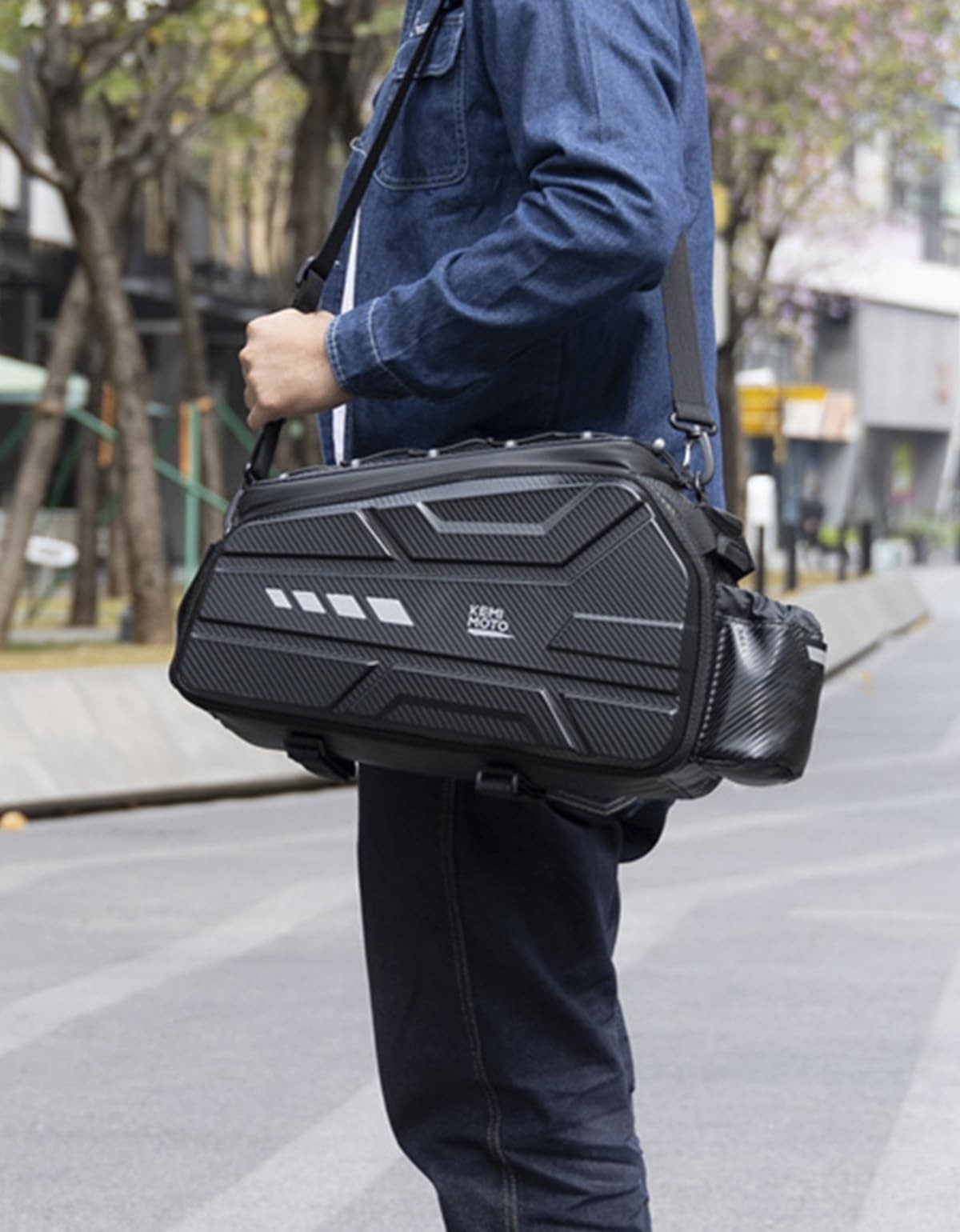 KEMIMOTO Bike Rear Bag EVA Hard Shell, 13L/20L/40L Upgraded Ebike Rear Rack Bag