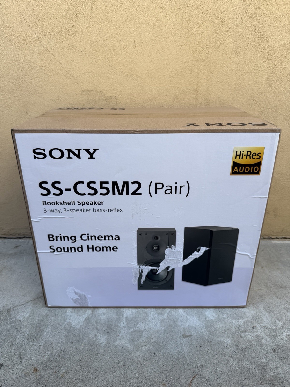 NEW Sony SS-CS5M2 3-Way 3-Driver Hi-Res Audio Bookshelf Speakers (Pair) (2025)