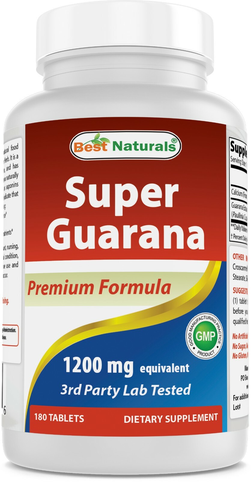 Best Naturals Super Guarana 1200 mg 180 Tablets