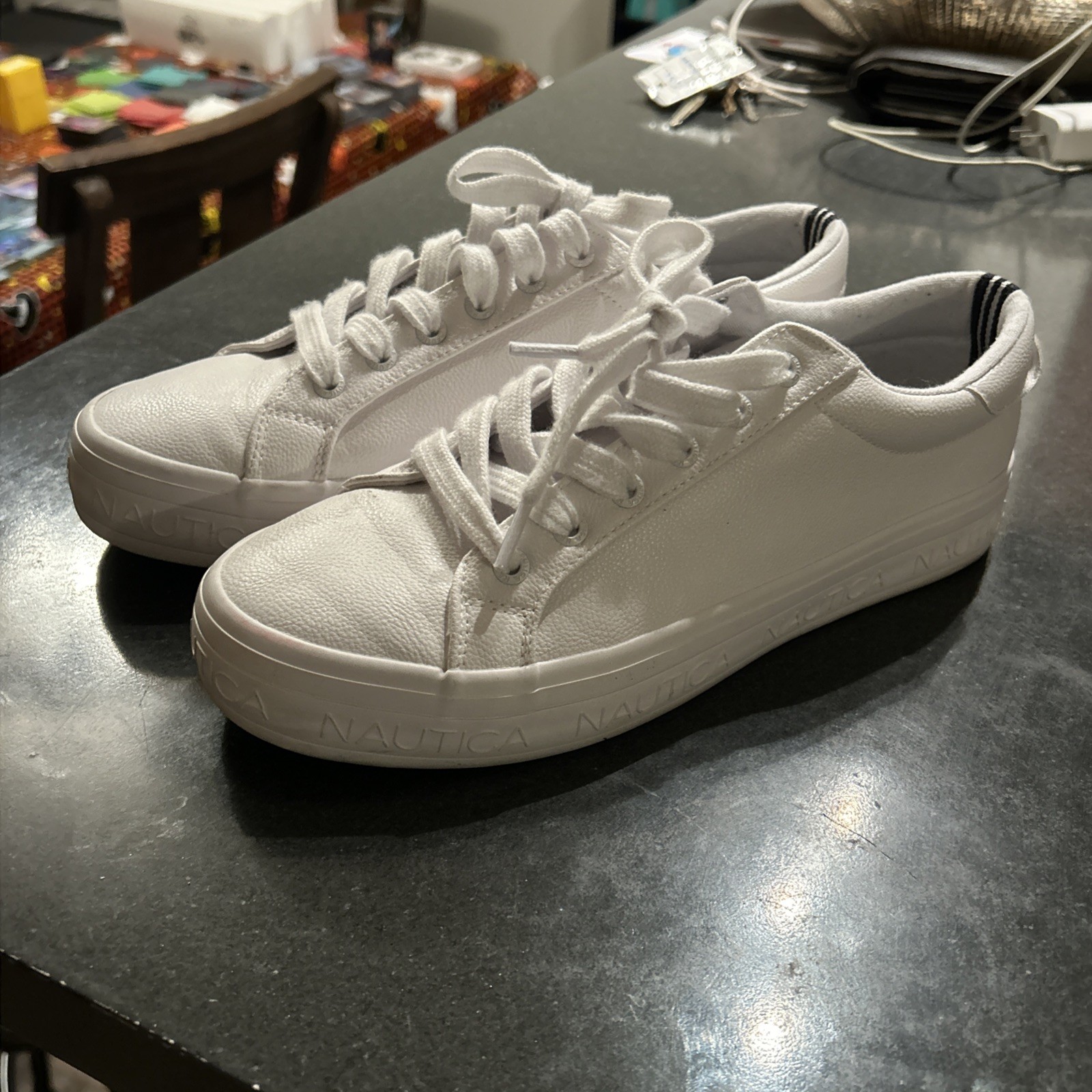 Nautica Women's Aelisa White Fashion Sneaker Size 9 Shoes