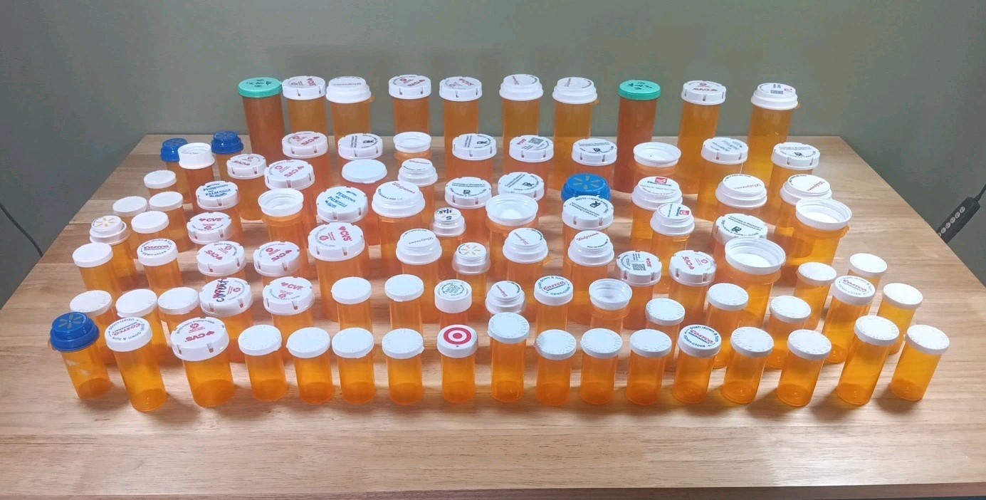 94 Empty Prescription Bottles Costco Target Walmart Child Proof & Non