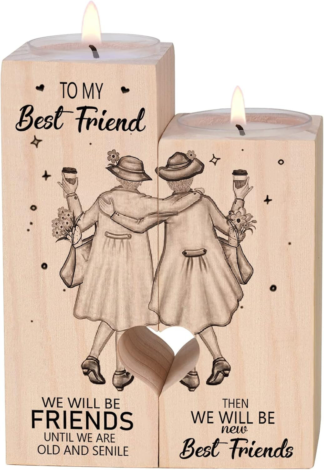 Candle Holder for Friend - Gifts for Friends，Women Female Girl Friends Personali