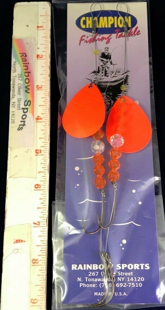 2 CHAMPION WIRE WORM HARNESS #7 COLORADO Fl. ORANGE (painted) 1 BLADE