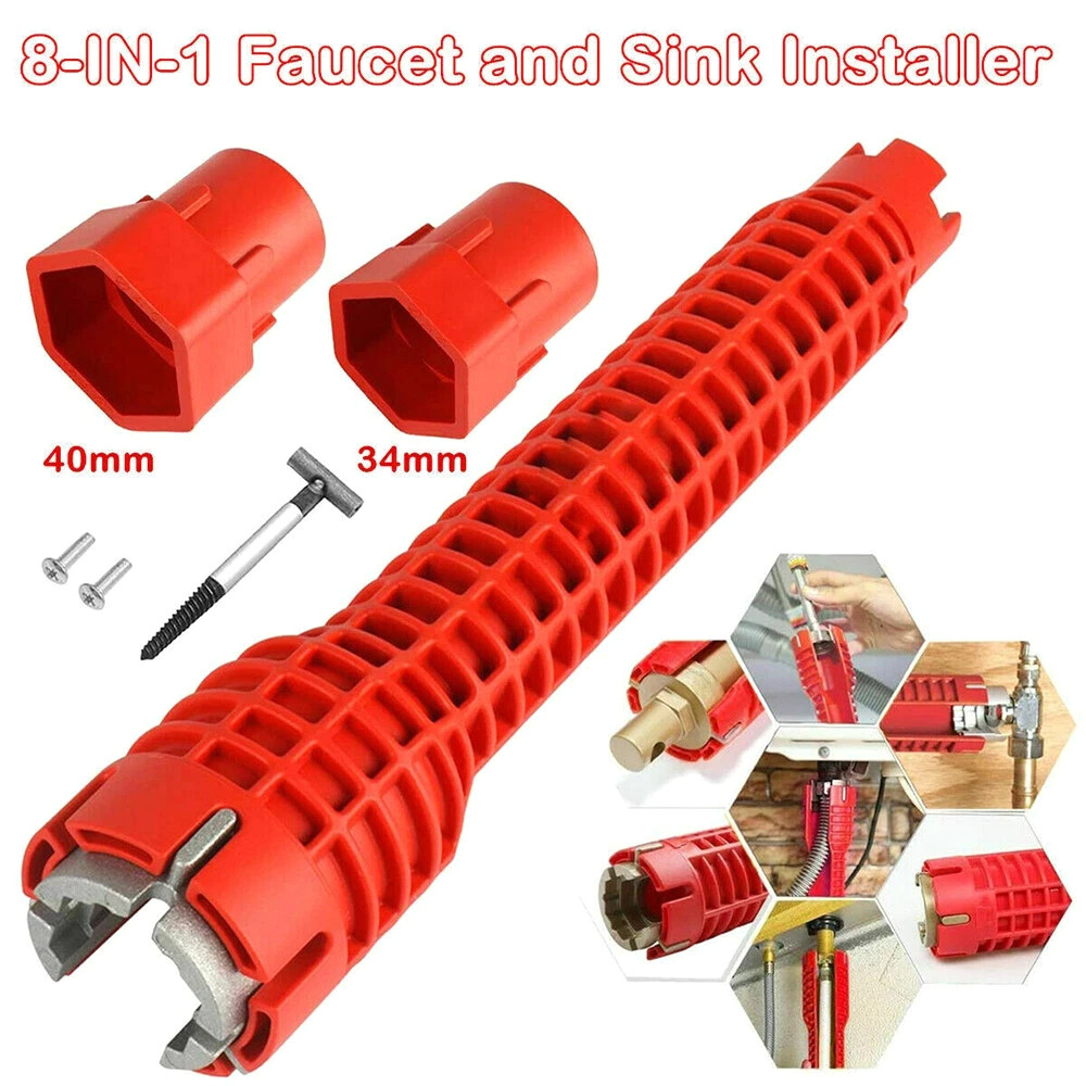 8 in 1 Faucet and Sink Installer Multi Tool Plumbing Repair Removal Tool USA SYA