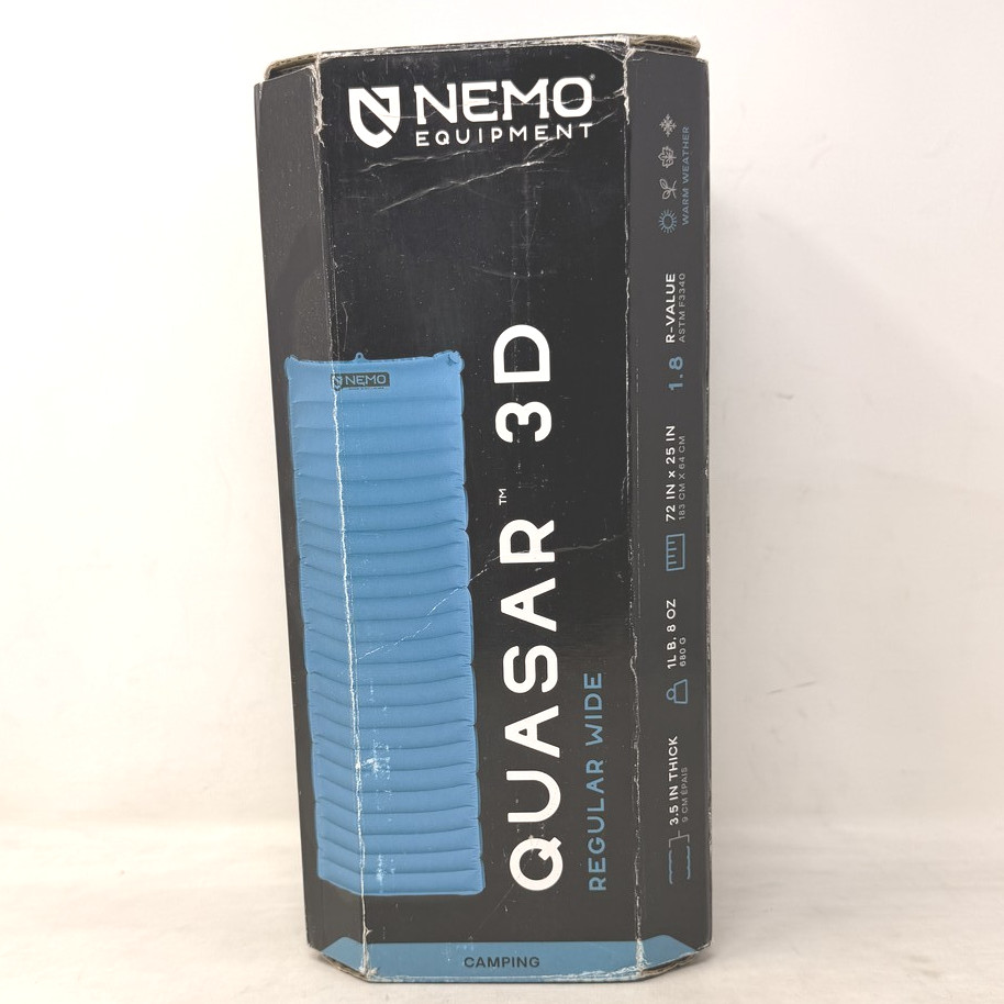 NEMO EQUIPMENT 811666033161 QUASAR 3D CAMPING REGULAR WIDE SLEEPING PAD