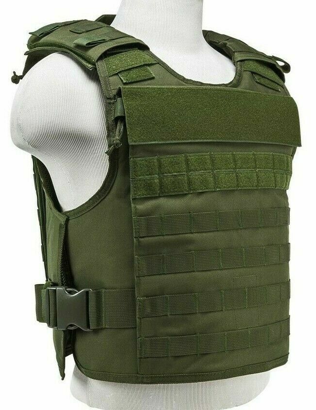 VISM Tactical Discreet Plate Carrier Vest MED-2XL External Pkt Shoot Hunt ODG