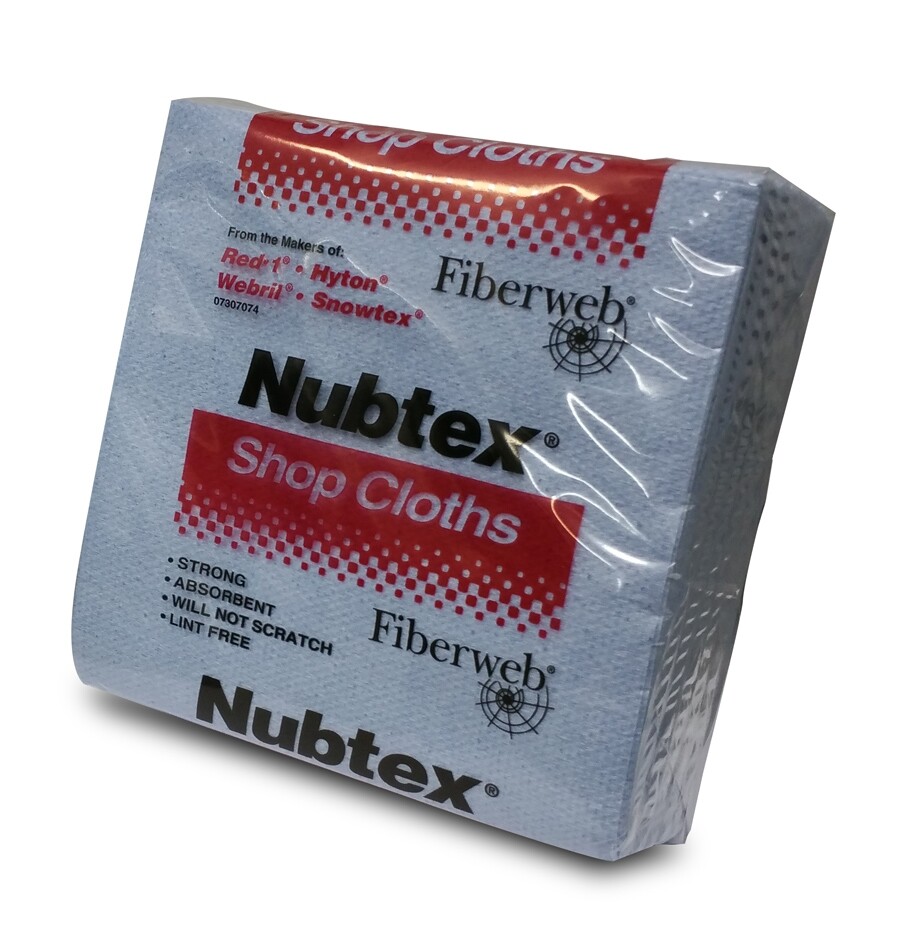 Nubtex Shop Cloths 13"x17" Wipes Box of 375 cleaning Blankets Roller Ink Tray