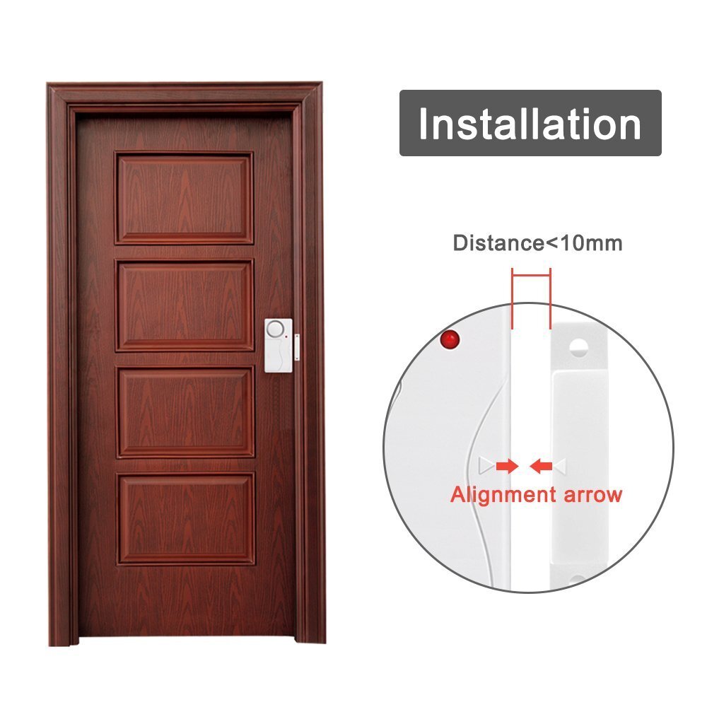 Wireless Magnetic Sensor Door Window Security Burglar Alarm With Remote Control