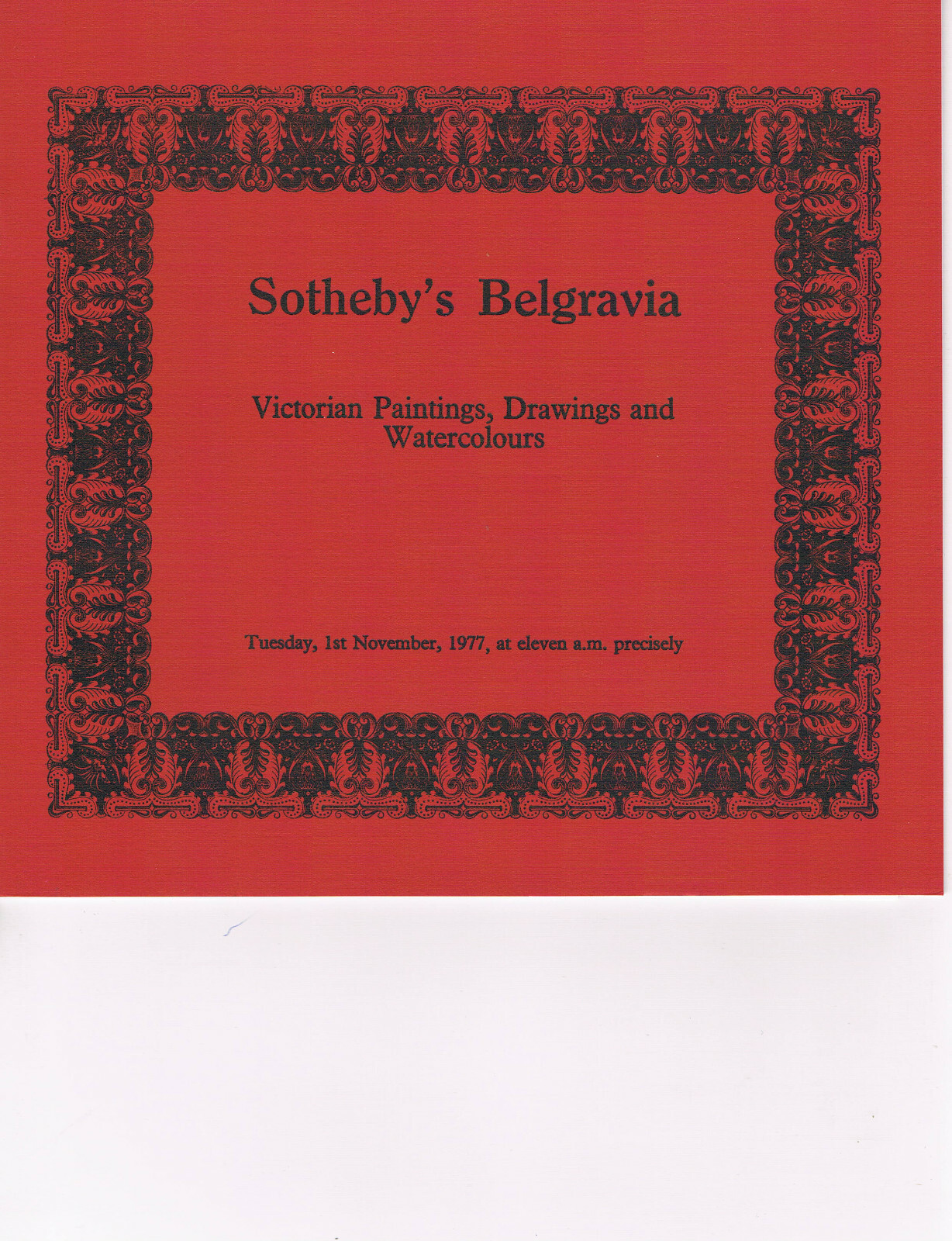 Sotheby's Belgravia-Victorian Paintings, Drawings, & Watercolours - Nov 1 1977