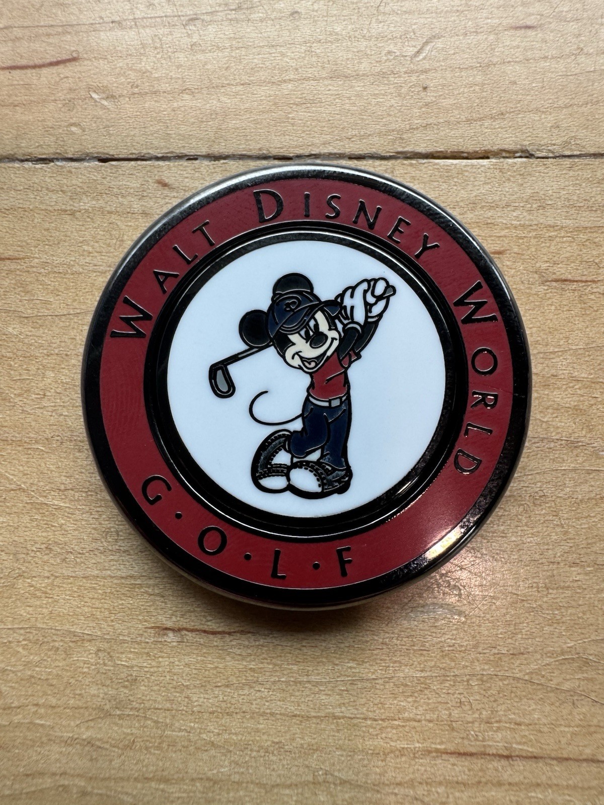 Disney Parks WDW Magnetic Coin Removable Golf Ball Marker Mickey Red Shirt