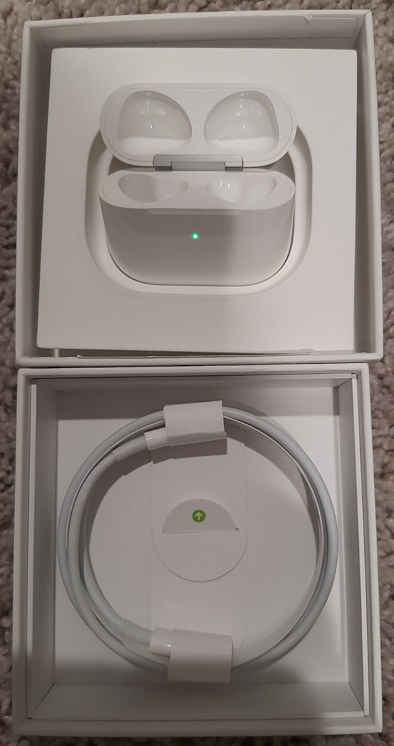 Apple AirPods 3rd Gen Charging Case + Cable Genuine Replacement Only A2897 A2566