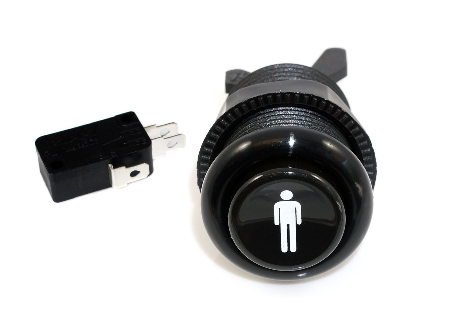 Industrias Lorenzo Concave Pushbutton - Black - Player 1