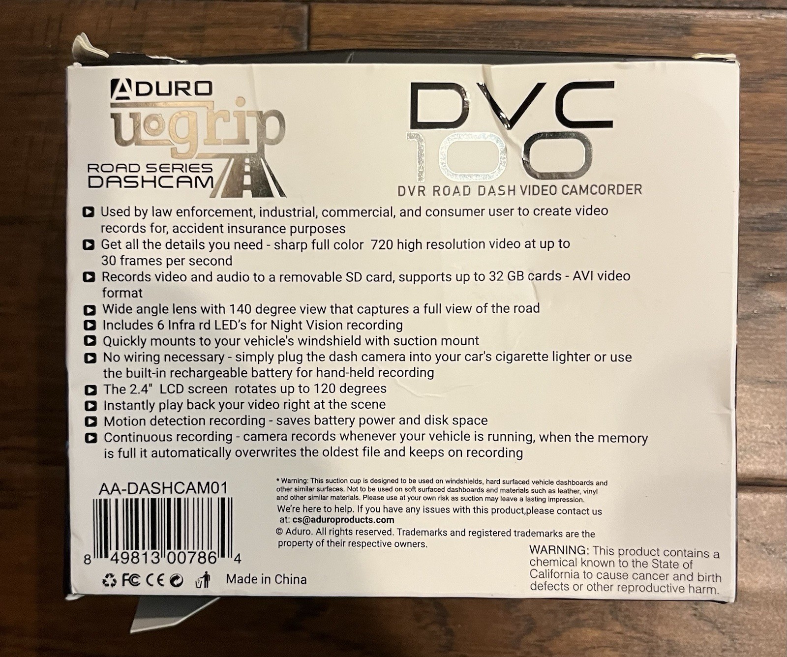 Aduro DVC 100 DVR Dash Video Camcorder