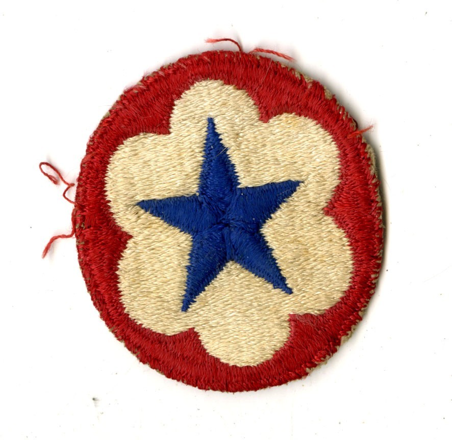 Army Service Forces White Back Patch WWII Vintage