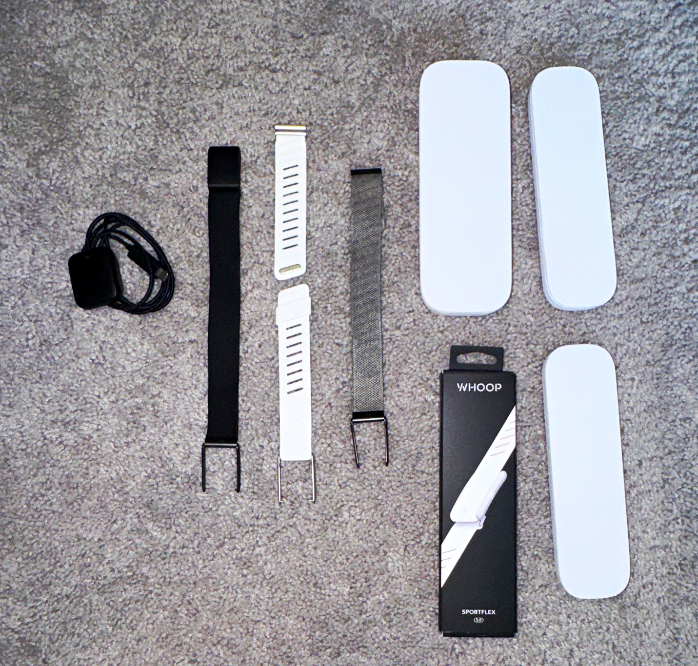WHOOP 5.0 + Charger + Box + Black Band + Grey Knit Band + Brand New CR7 Band