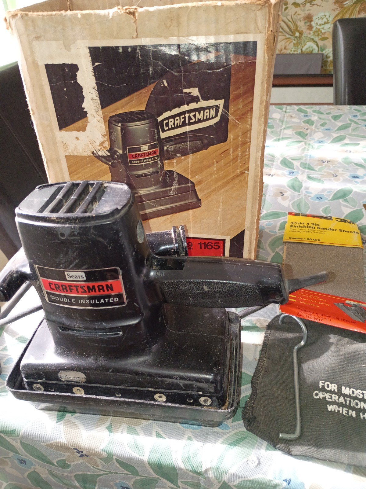 Vintage Sears Craftsman Dual Motion Dustless Sander 91165 Tested & Works