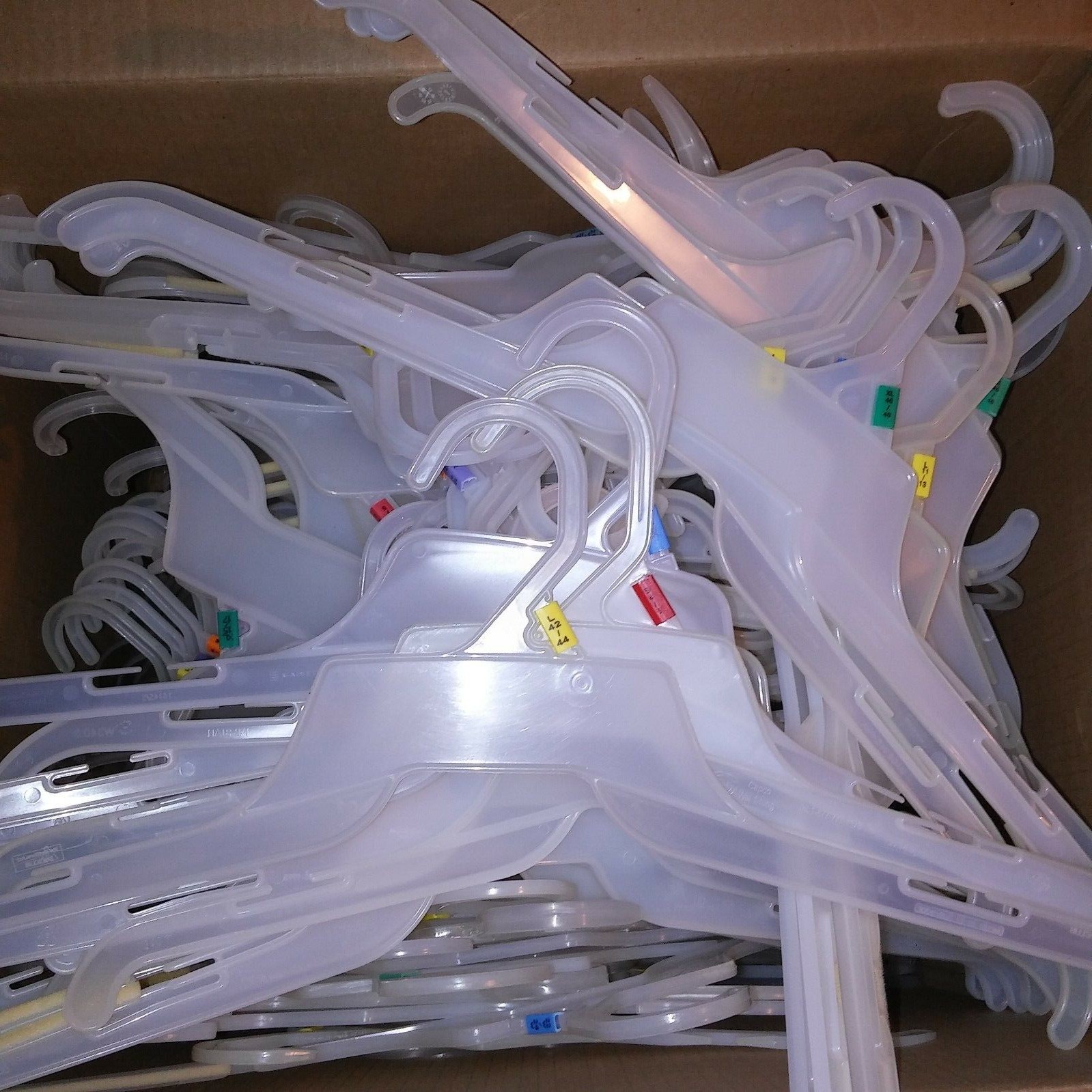 Set of 150 Hangers Clear Plastic Closet Storage Organization College