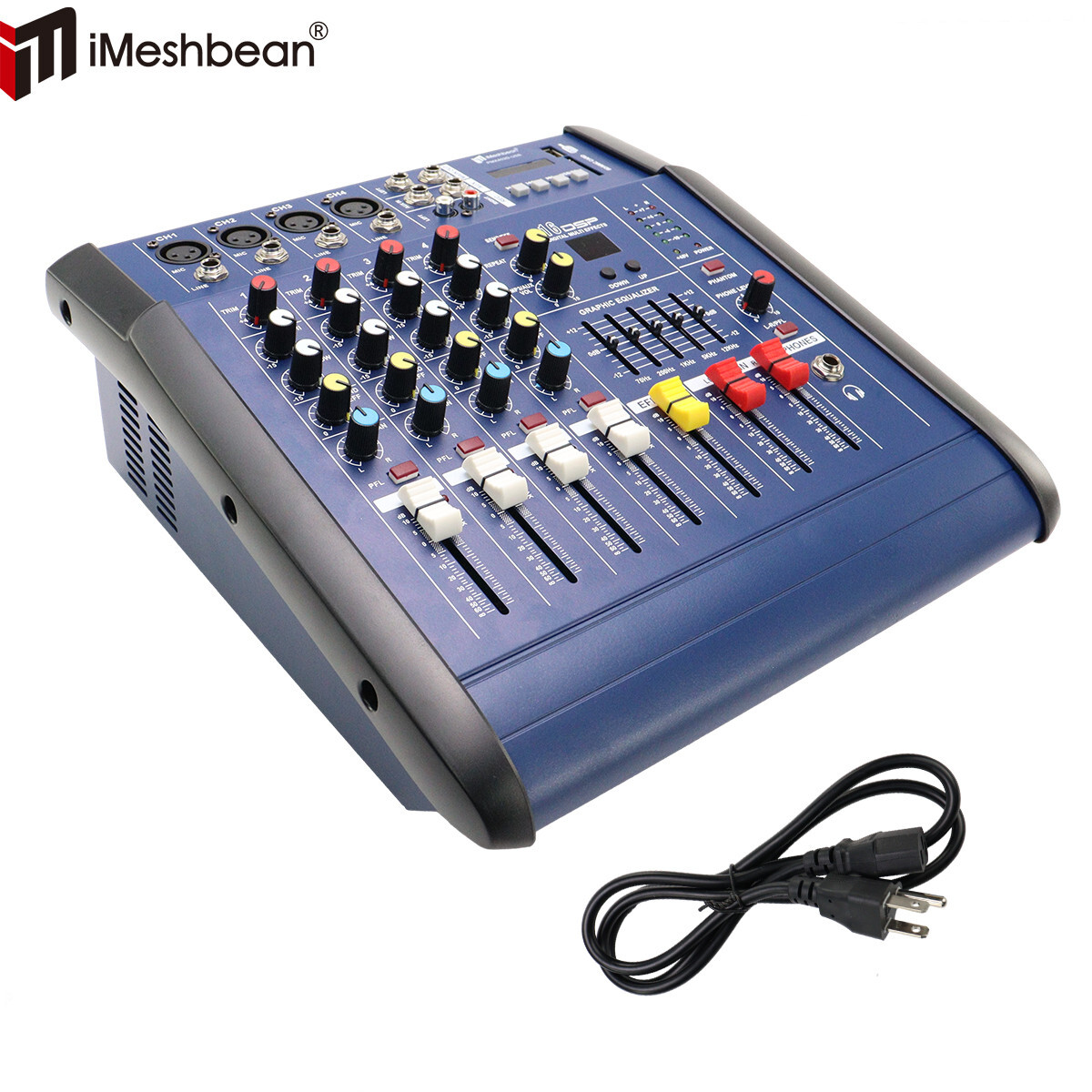 Pro 4 Channel Mixer w/Power Amplifier 800w w/Bluetooth Sound Package Powertable