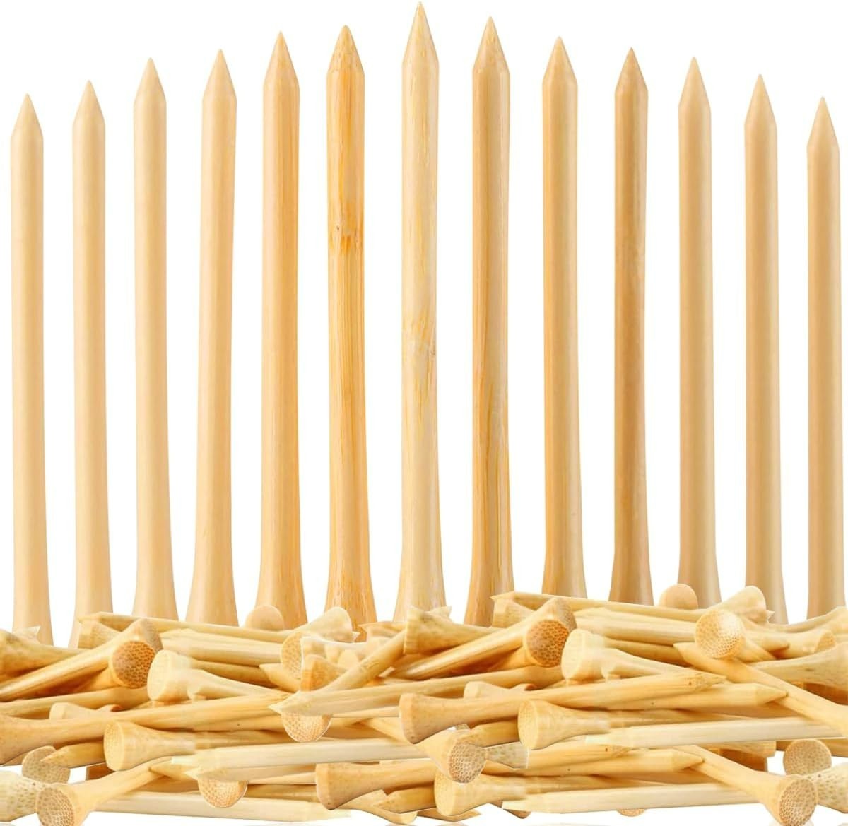 110 Pcs Biodegradable Bamboo Golf Tees 3 1/4 Inch - Durable for Beginners
