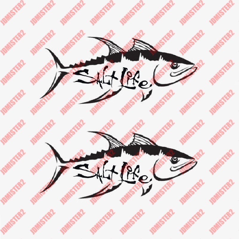 Salt Life Decal Salt Life Signature Fishing Fish Sea Life Vinyl Sticker Any Size