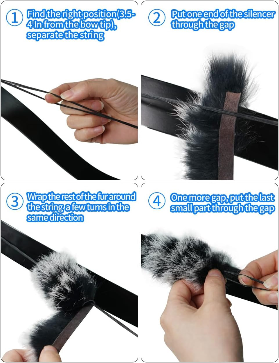 Archery String Silencer Recurve Bow Dampener Bow Stabilizer Beaver Balls/Otter H