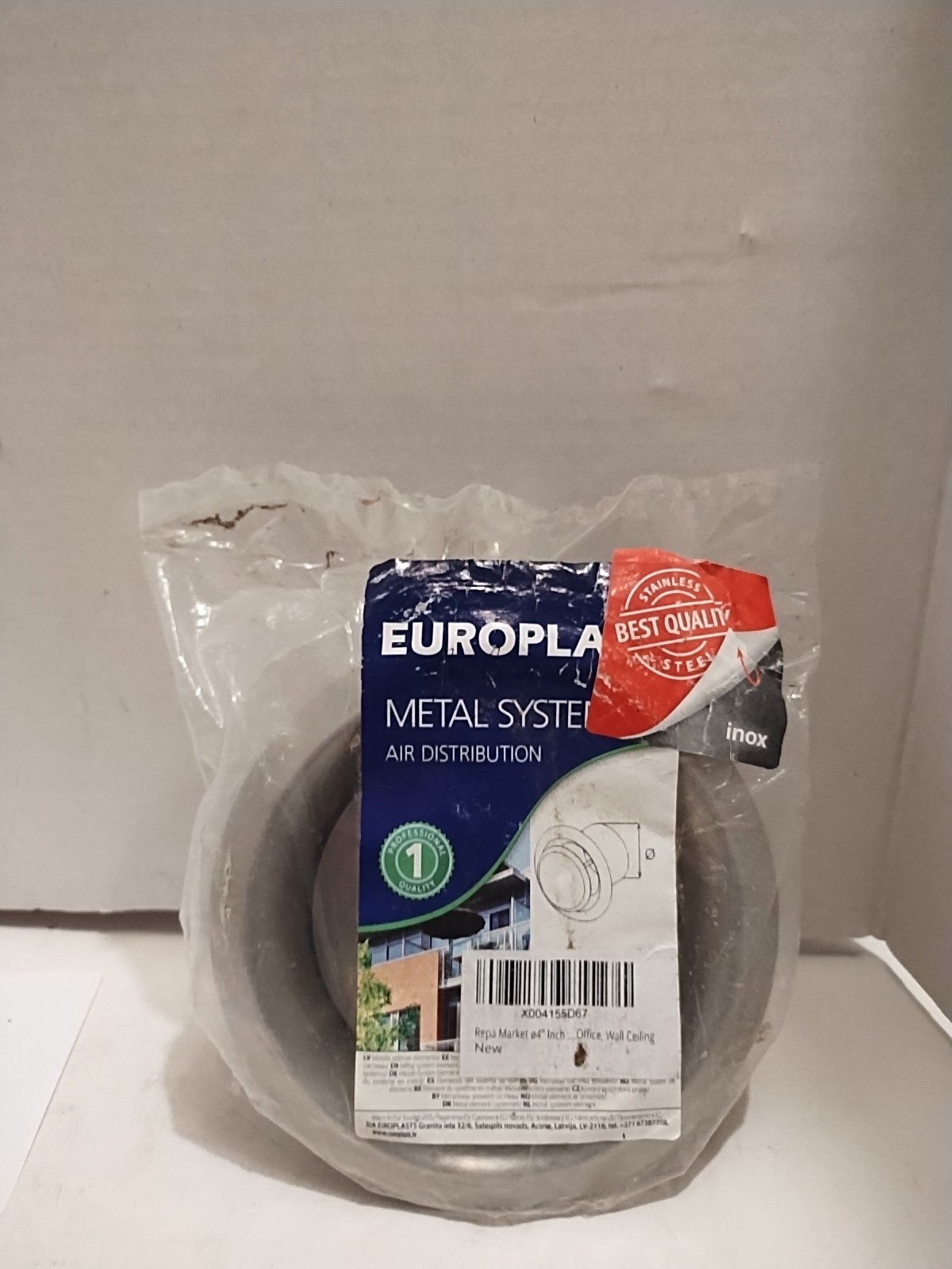 Europlast Ventilation Grill Metal Round 4"