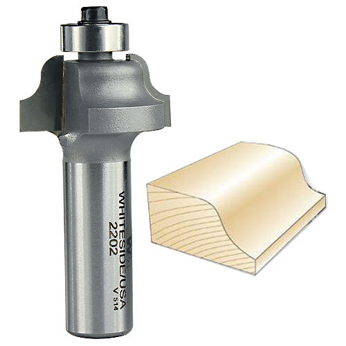 WHITESIDE-2202  1/2" SH X 5/32" R X 1-1/8" LD X 9/16" CL X 2-1/4" OAL