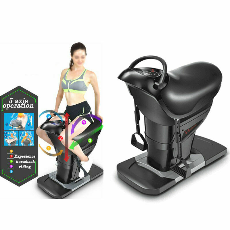 110V Black Horse Riding Abdominal Exercise Machine Horse Simulator Bodybuilding
