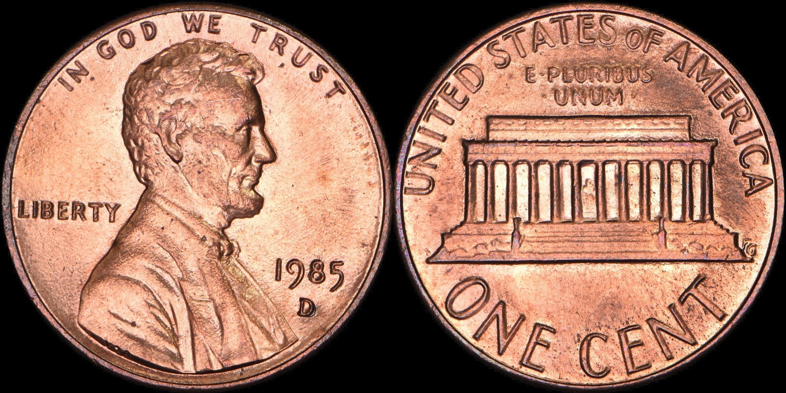 1985-D/D Lincoln Memorial Cent RPM-001 CHOICE BU (1) RANDOM COIN