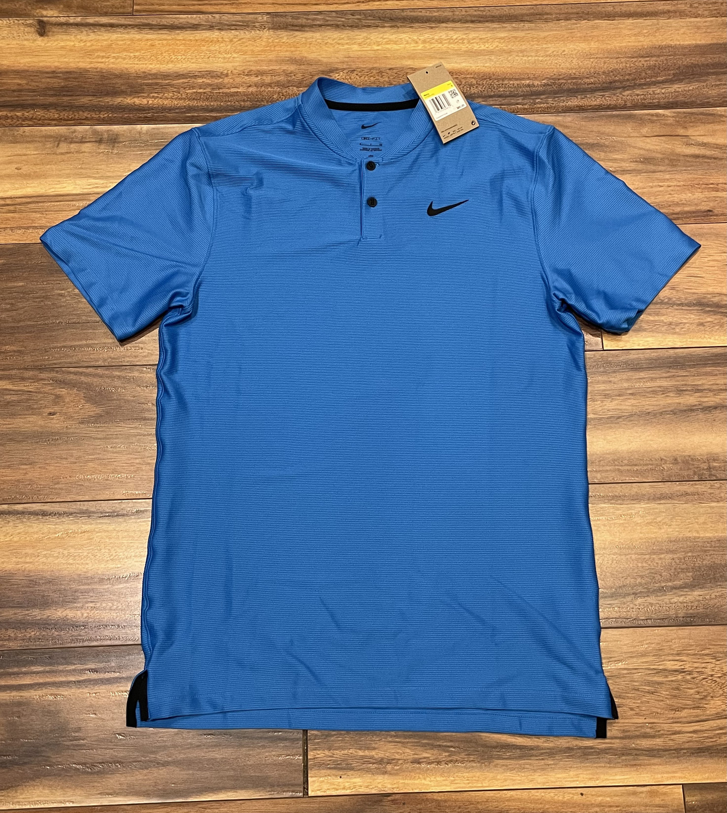 NEW Nike Tour Dri-FIT Texture Blade Men's Golf Polo Blue FJ7035-435 MSRP:$80