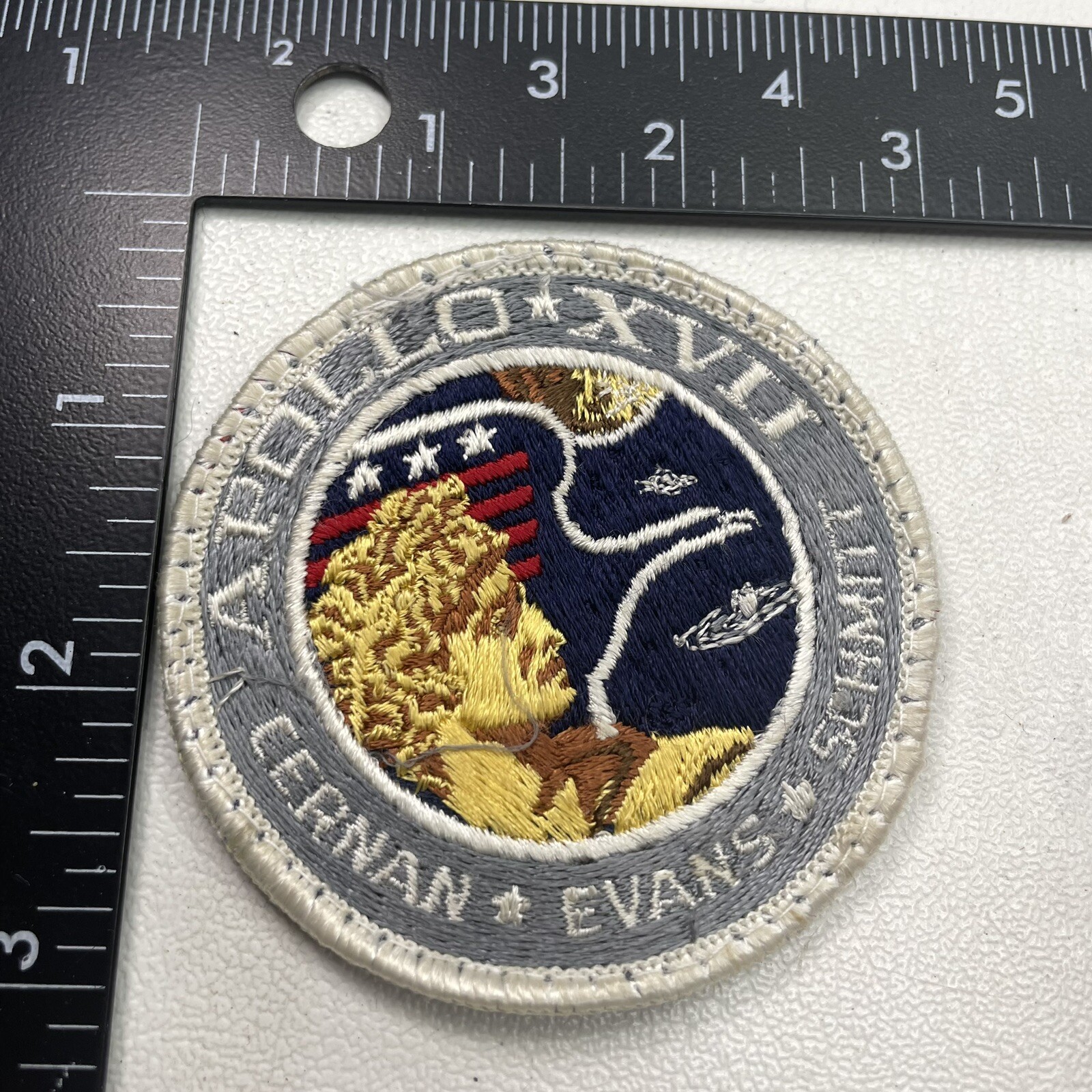 Vtg Moon Lunar Space Mission APOLLO XVII NASA Astronaut Patch 23A3