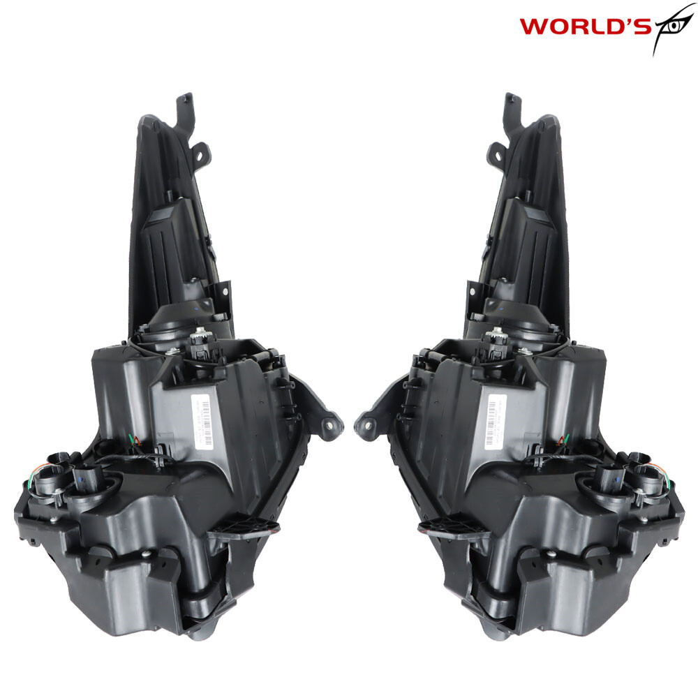 Right+Left Headlight For 2013-2018 Cadillac ATS Halogen Projector Chrome Housing