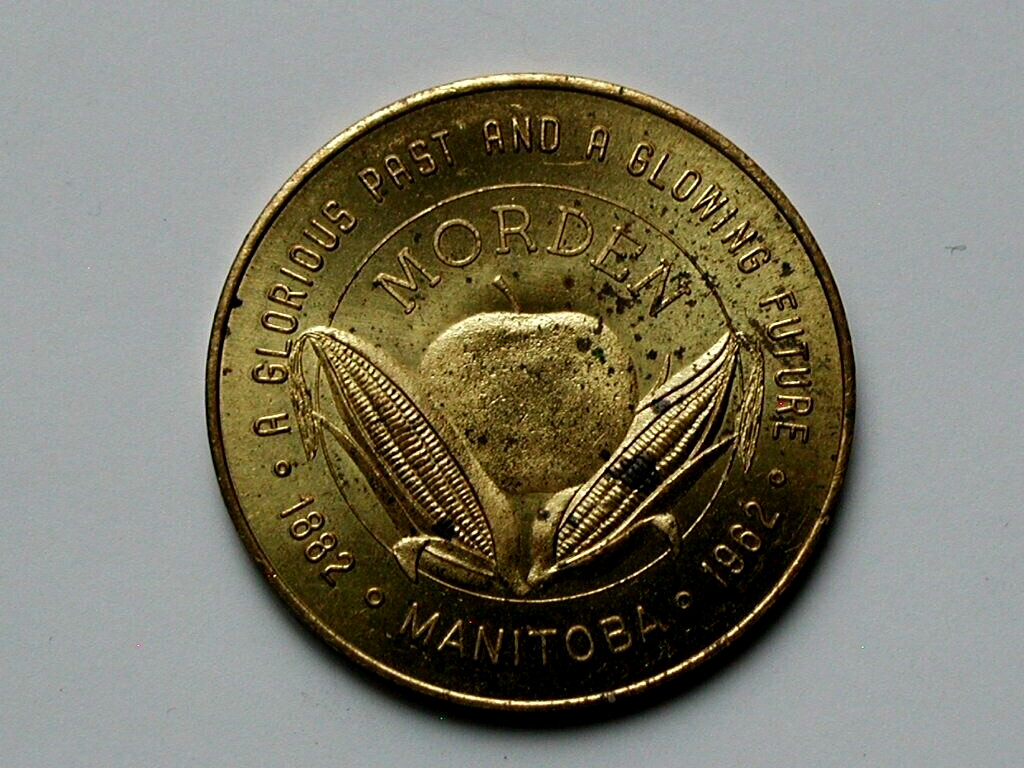 Morden MB CANADA 1962 50¢ Trade Token AU+ with Toned-Lustre for 80th Anniversary