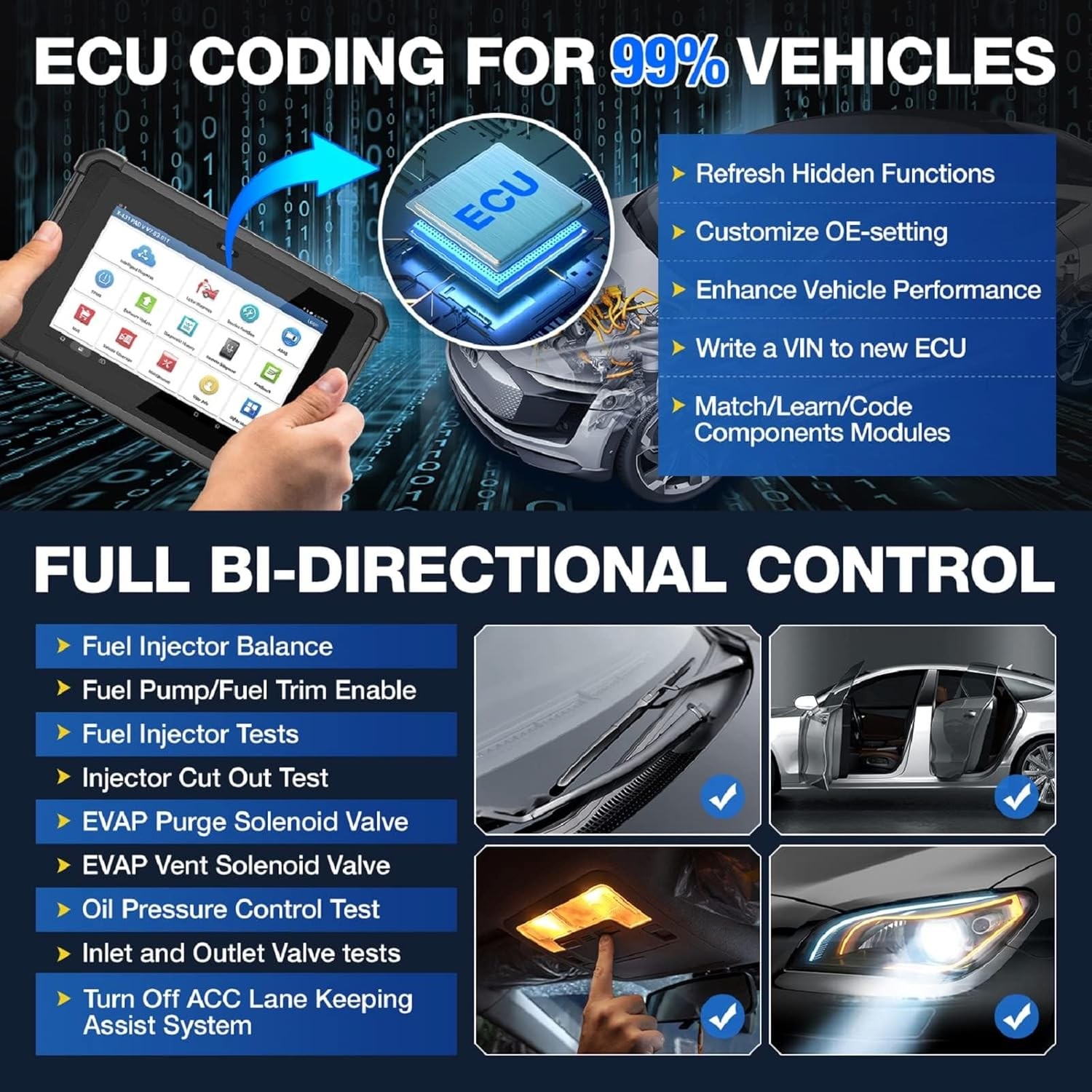 LAUNCH X431 PAD V Elite PAD 5 Bidirectional Diagnostic Scanner Key Programming