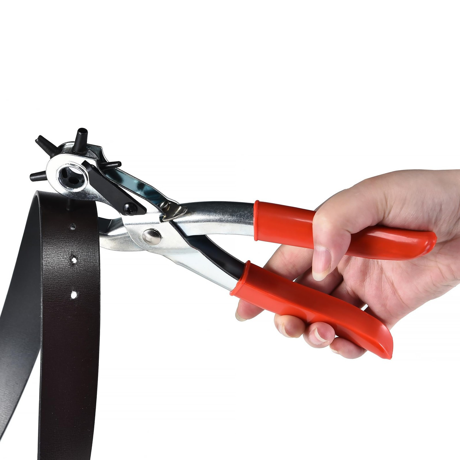 Leather Hole Puncher 6 Size Revolving Leather Belt Hand Hole Puncher