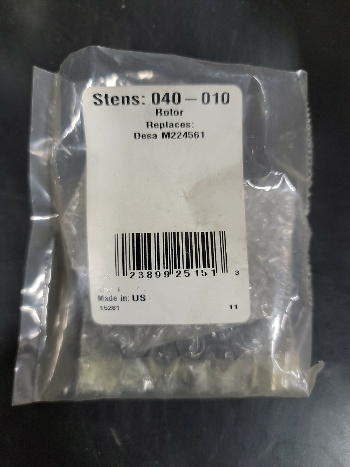 Stens ROTOR 040-010 replaces Desa M22456-1