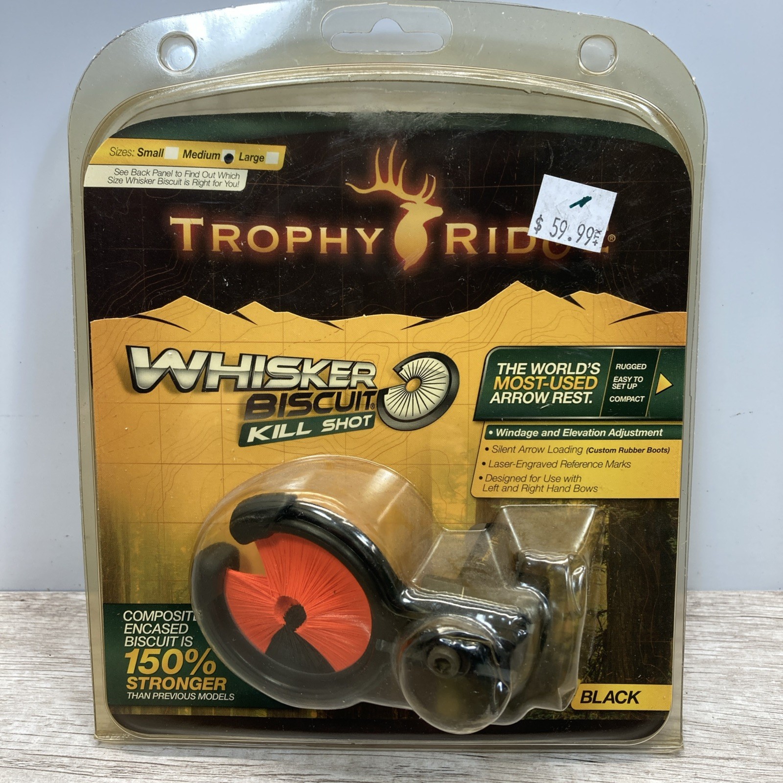 Trophy Ridge Archery Kill Shot Medium Whisker Biscuit Bow Arrow Rest RH/LH