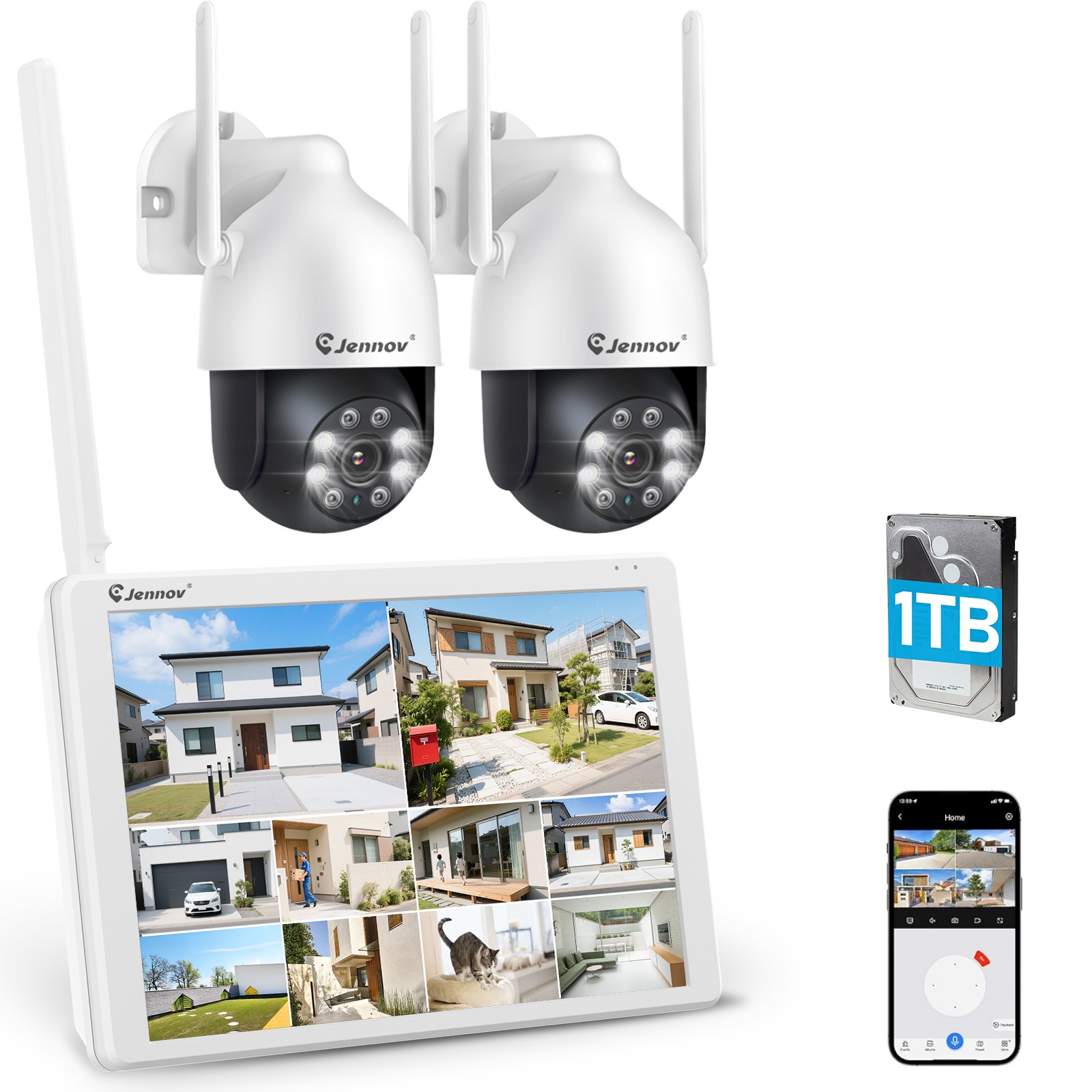 5MP Wireless Security Camera System Outdoor CCTV Camera Surveillance 10CH NVR