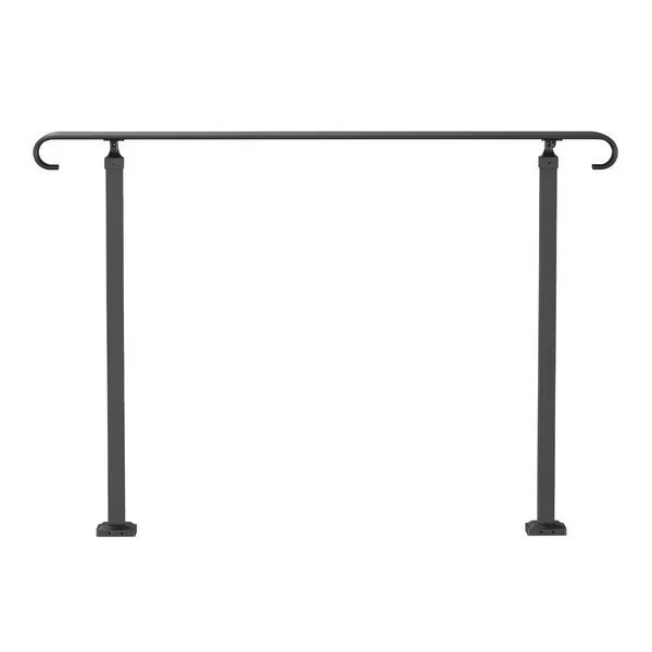 Handrails for Outdoor Steps, Fit 3-5 Steps Outdoor Stair Railing, Wrought Iron