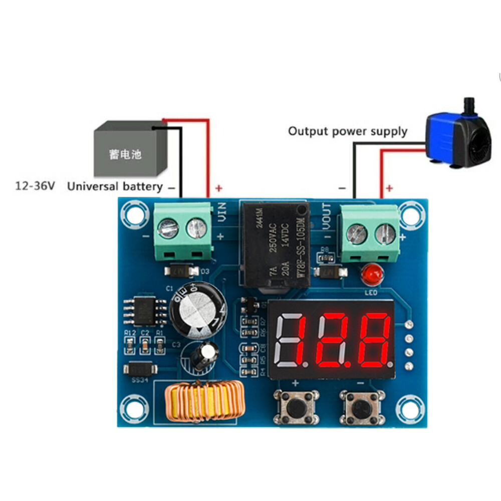 6PCS XH-M609 DC Voltage Protection Module Low Voltage Disconnect Switch Cut off
