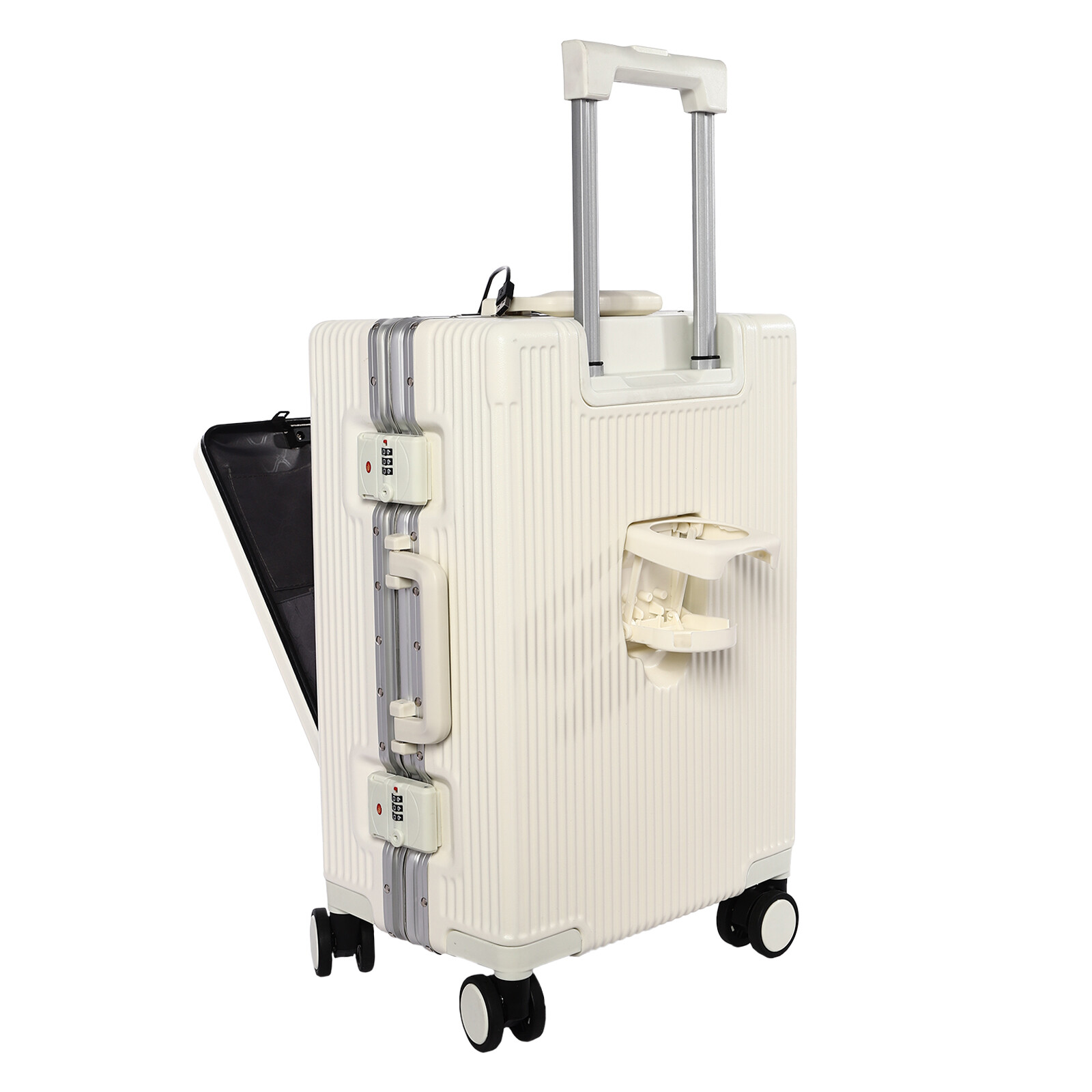 20" Boarding Suitcase Suitcase w/Front Pocket, 14"-15" Laptop Case Trolley